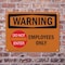 Signmission Employees Only With Symbol OSHA Warning Sign, Plastic, 14in W x 10in L, 2PK OS-2PACK-WS-P-1014-L-12114 - alternate 4